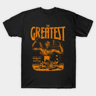 Vintage Bootleg Monochrome Muhammad Ali Orange T-Shirt